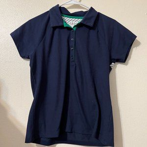 IZOD Ladies Navy & Green, Performance Shirt , size M